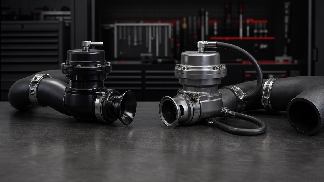 Vent-to-atmosphere blow-off valve beside a recirculating turbo bypass valve