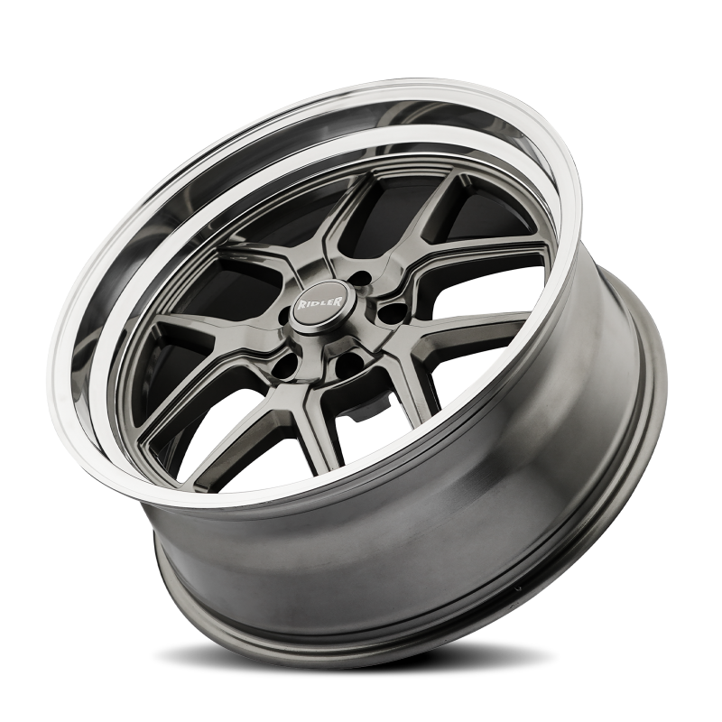 Ridler 610 20x8.5 / 5x127 BP / 0mm Offset / 83.82mm Hub Gloss Grey Polished Wheel