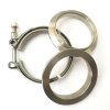 Ticon Industries 2.5in Titanium V-Band Clamp Assembly (2 Flanges/1 Clamp)