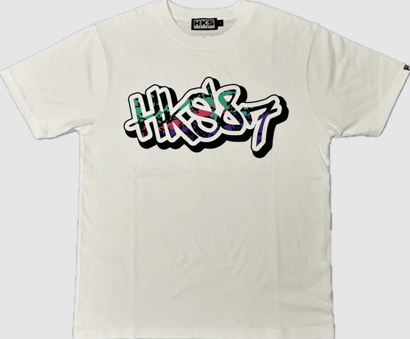 HKS T-SHIRT 87PAINT WHITE XXL