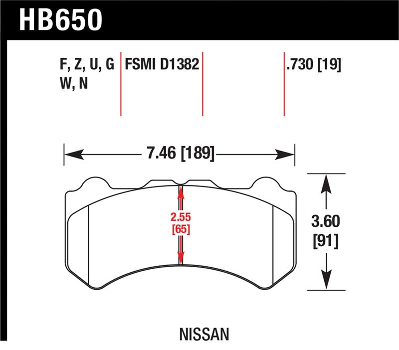Hawk 09-11 Nissan GT-R DTC-70 Motorsports Front Brake Pads