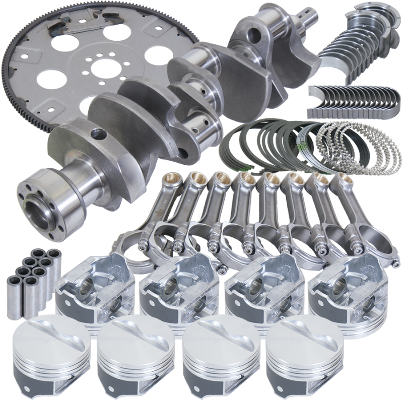 Eagle Chevy 350 1Pc 3.750in Crank 5.700in I-Beam Rods 4.030in Pistons 168 Tooth FP Balanced Assembly