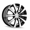Touren 3130 TR3 17x7 / 5x110/115 BP / 40mm Offset / 72.62mm Hub Gloss Black Machined Wheel