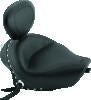 Mustang 04-21 Harley Sportster 3.3 Wide Stud Touring Solo Seat w/Driver Backrest - Black