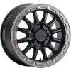 Raceline A14BG Alpha 15x10in/4x156 BP/10mm Offset/132.5mm Bore- Blk & Gunmetal Ring Beadlock Wheel