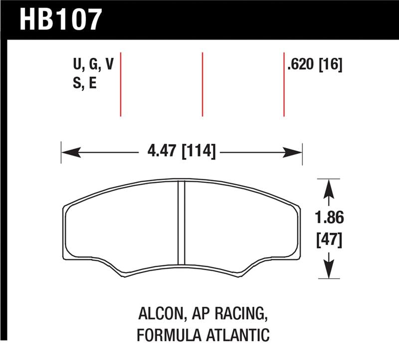 Hawk CP2361/CP3228/CP5104/CP5144 AP Racing DTC-70 Brake Pads