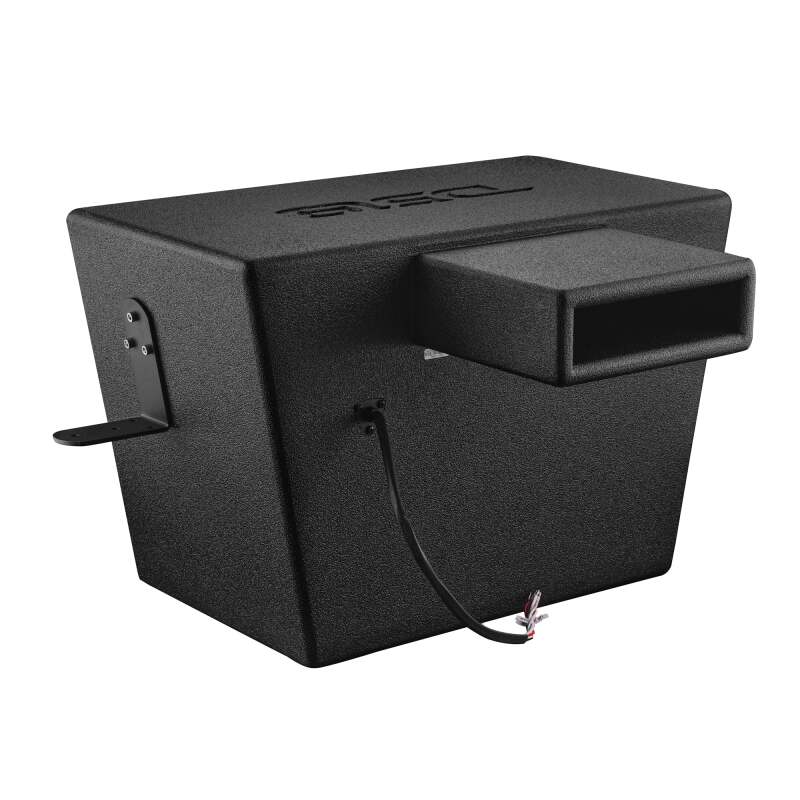 DS18 Polaris RZR 10in Subwoofer Enclosure w/EXL-X10.2D Subwoofer- Black Finish- Acrylic Window- LED