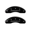 MGP Front set 2 Caliper Covers Engraved Front Insight Black finish silver ch