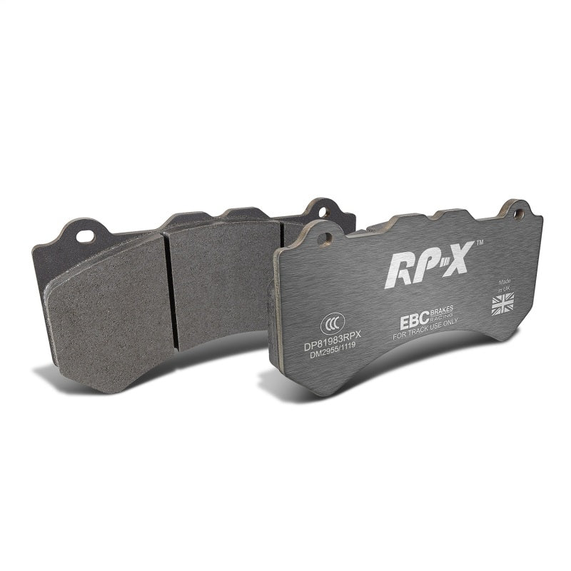 EBC Racing 08-11 Nissan GT-R (R35) 3.8L Twin Turbo (Cast Iron Rotors) RP-X Front Brake Pads