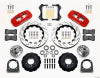 Wilwood AERO6 Front Hub Kit 14.00in Drill Red TCI-IFS 71-78 (Pinto Based)