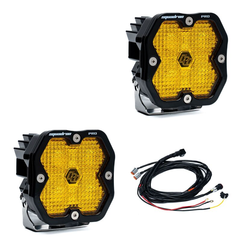 Baja Designs Squadron 2.0 Pro LED Work/Scene (Pair) - Baja Amber