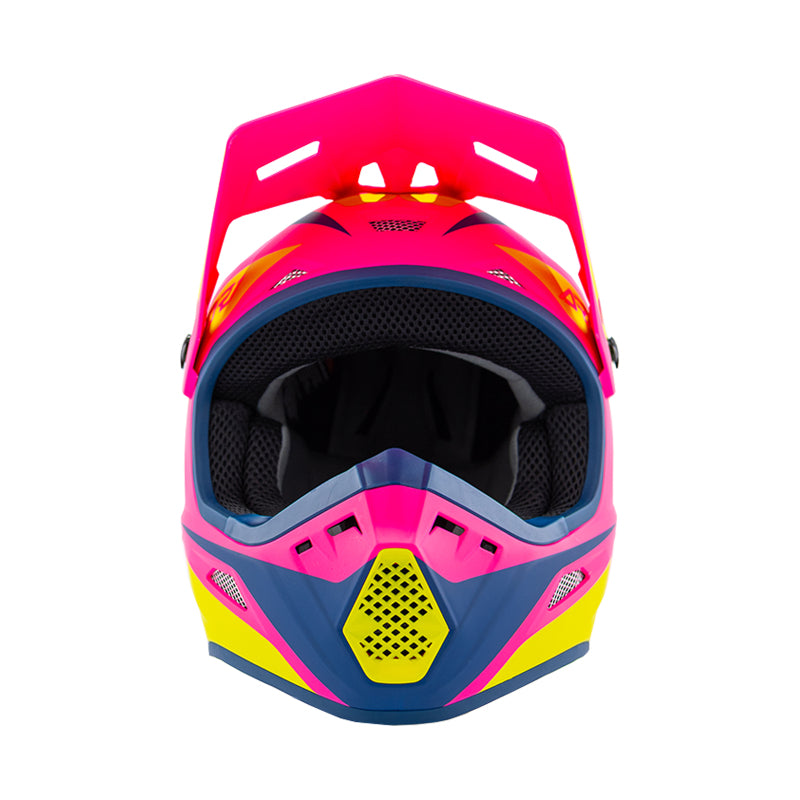Answer 26 AR1 Mototown Helmet Matte Pink/Hyper Acid/Dark Blue - XL