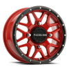 Raceline A94R Krank 15x7in / 4x156 BP / 10mm Offset / 132.5mm Bore - Red & Black Lip Wheel