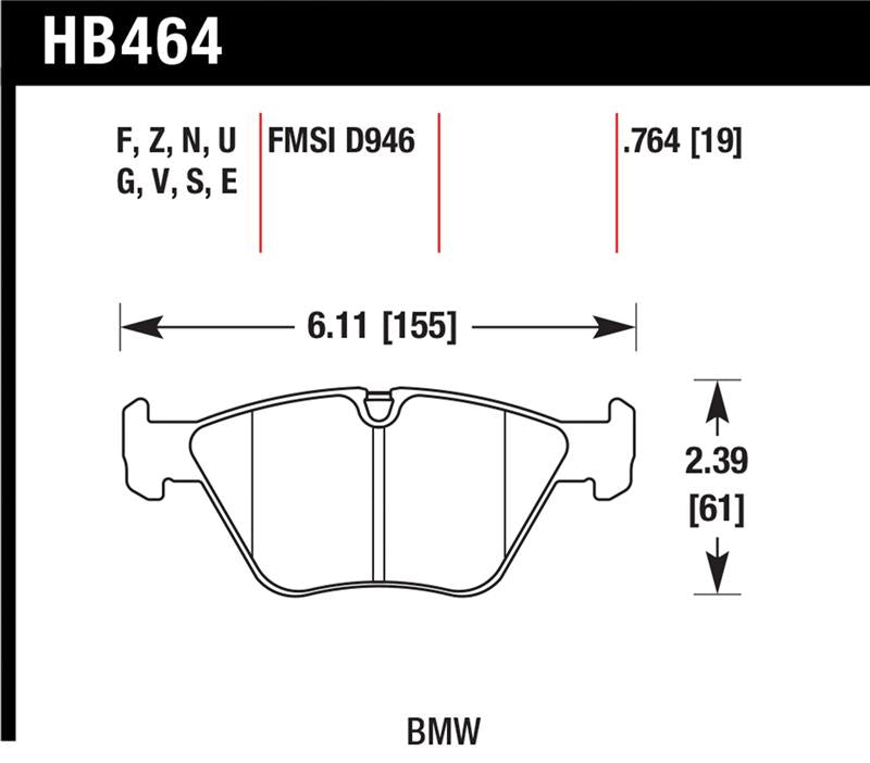 Hawk 01-06 BMW 330Ci / 01-05 330i/330Xi / 03-06 M3 HPS Street Front Brake Pads