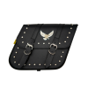 Willie & Max Universal Studded Series Compact Slant Saddlebags (12 in L x 9.5 in W x 5.5 in H)-Black