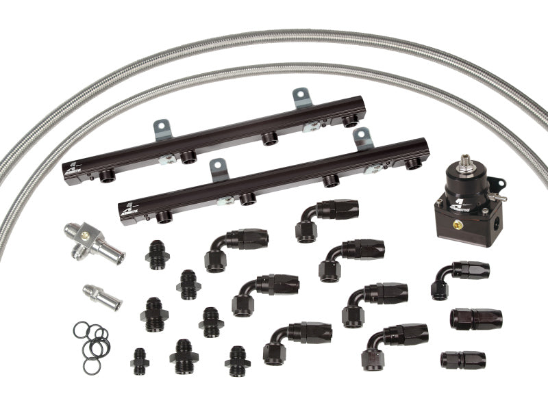 Aeromotive 99-04 Ford Lightning/Harley Supercharged 5.4L Fuel Rail Kit - Black