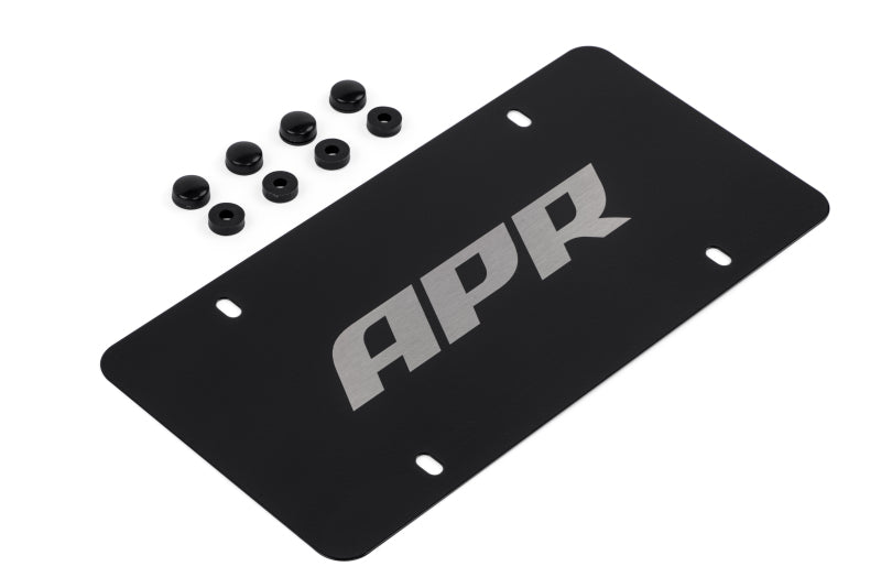 APR License Plate - Silver Logo/Black Plate