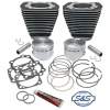 S&S Cycle 84-99 BT 96in 3 5/8in Sidewinder Big Bore Cylinder & Piston Kit - Wrinkle Black