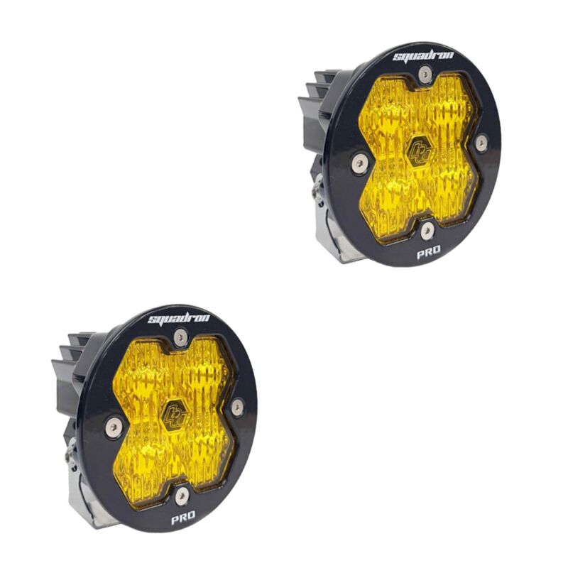 Baja Designs Squadron-R 2.0 Pro (Pair) LED Wide Cornering / No Harness - Baja Amber