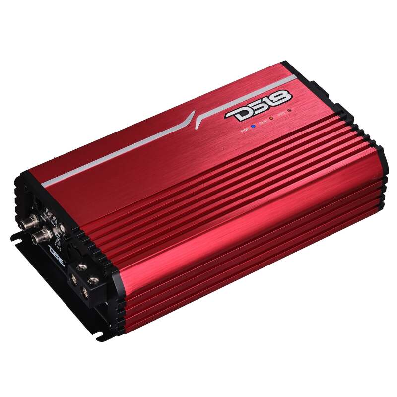 DS18 1-Channel Amp Class D Full-Range Monoblock 3500 Watts RMS/1ohm Red