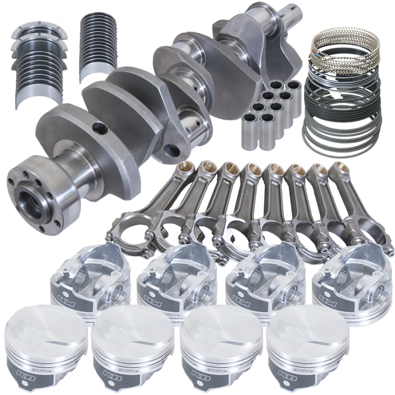 Eagle Chevy 454 1Pc 4.250in Crank 6.385in I-Beam Rods 17cc Dome 4.310in Pistons Rotating Assembly