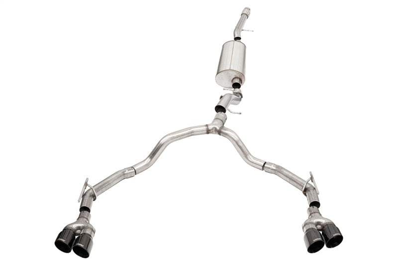 Corsa 2021-2025 Suburban / Yukon XL 6.2L 4WD Dual Rear 3in to 2.75in Sport Cat-Back DW 4in BLK Tips