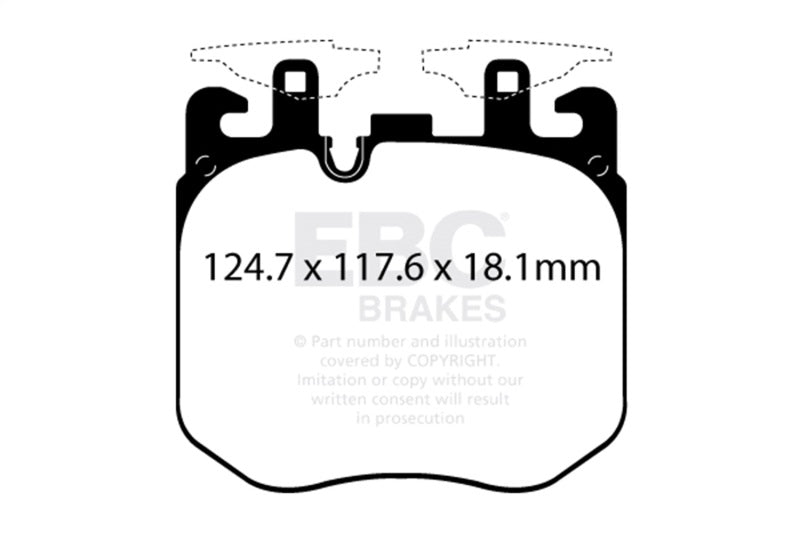 EBC Racing 2021+ BMW 430 Coupe w/M Sport Brakes (G20/G22) RP-X Race Front Brake Pads