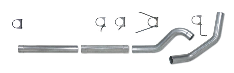 Diamond Eye KIT 4in Catback MFLR RPLCMENT PIPE Single SS: 2004.5-2007.5 DODGE CUMMINS 600