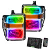 Oracle 08-10 Ford F250 Pre-Assembled Halo Headlights - Chrome Housing - w/ 2.0 Controller