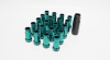 Wheel Mate Muteki SH48 Open End Lug Nuts - Green Blue 12x1.25 48mm
