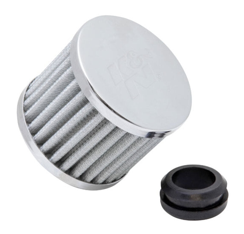 K&N Breather 1in Flg W/1in-1/4in Grmt 3in od X 2-3/8in h