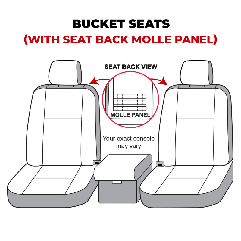 Covercraft 21-24 Ford Bronco Polycotton SeatSaver Custom Front Row Seat Covers - Charcoal