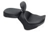 Mustang 11-17 Yamaha Stryker Standard Touring 2PC Seat w/Driver Backrest - Black