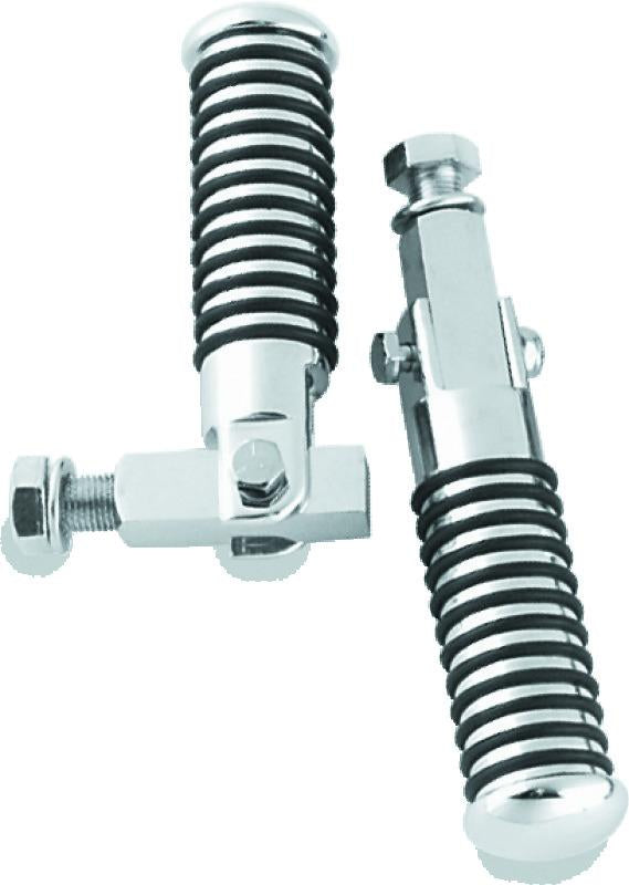 Bikers Choice 72-81 FX/XL 82-94 FXR 84-00 Softail Chrome Block Mount O-Ring Footpeg Kt 1/2-20 Thread
