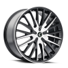 Kraze KR185 Double Down 18x8 / 5x112/120 BP / 40mm Offset / 74.1mm Hub Gloss Black Machined Wheel