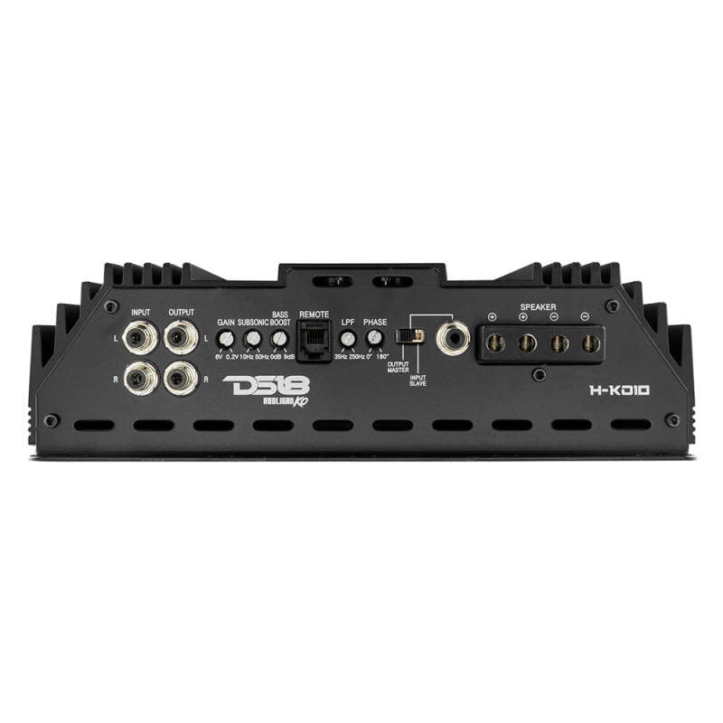 DS18 1-Chnl Amp 18000 Burst/0.67ohm 10000/1ohm 5800/2ohm 3500/4ohm Watts RMS w/ Voltmeter Black