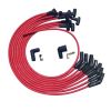 Moroso BBC Over Valve Cover 135 Deg Plug Ends HEI Ultra Spark Plug Wire Set - Red