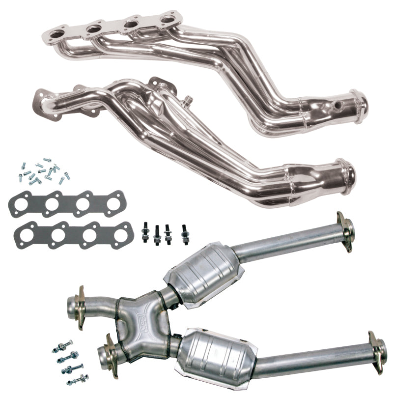 BBK 96-04 Ford Mustang 4.6L 2V (M/T Only) 1-5/8 Headers w/High Flow Catted X-Pipe (Silver Ceramic)