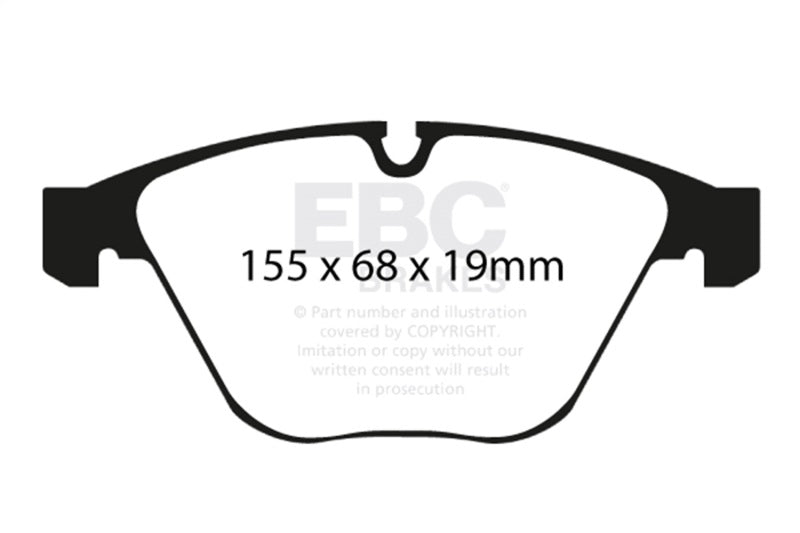 EBC Racing 11-12 BMW 1M Coupe (E82) 3.0TT SR-11 Sintered Race Front Brake Pads