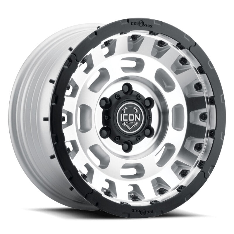 ICON Hammer Pro 17x8.5 / 6x135 / 6MM / 5in BS - Silver Machined