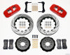 Wilwood AERO6 Front Hat Kit 14.00 Drilled Red 2005-2014 Mustang