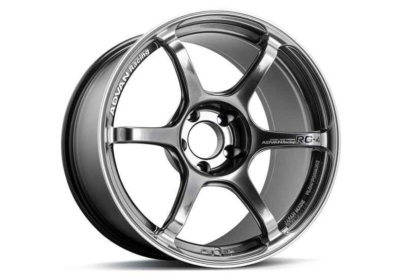 Advan RG-4 18x7 +41 4x100 Racing Hyper Black and Ring Wheel