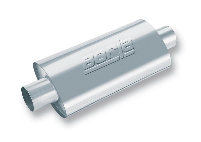 Borla XR-1 Racing Sportsman 2 1/2 inch Outlet / 2 1/2 inch Inlet 12in Case Oval Muffler