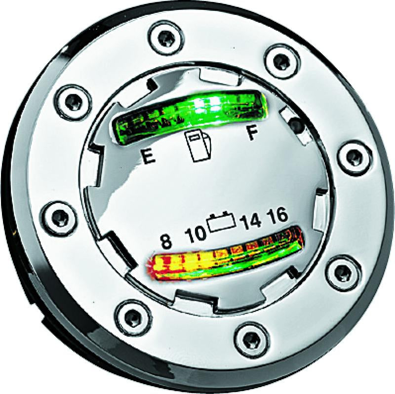 Kuryakyn Informer LED Fuel & Battery Gauge Chrome