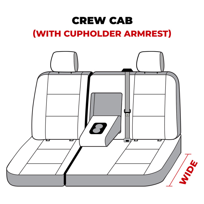 Covercraft 07-13 GMC Sierra Waterproof Polyester SeatSaver Custom Second Row Seat Covers - Grey