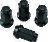 QuadBoss Lug Nuts 3/8in 24 - 14mm-Od - Black - Box of 4