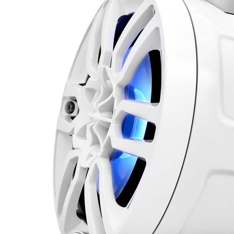 DS18 Marine And Psports Compact Towers Flat And Pole Mount 6.5in 100 Watts RMS RGB LED Lights White