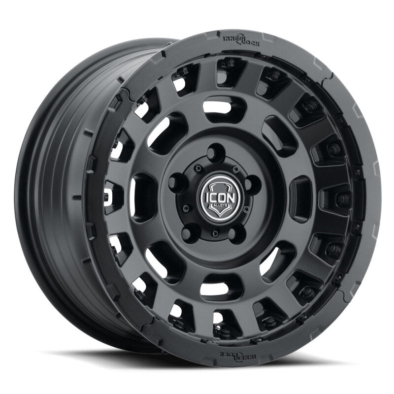 ICON Hammer Pro - 17x8.5 / 5X5 / -6MM / 4.5in BS - Satin Black