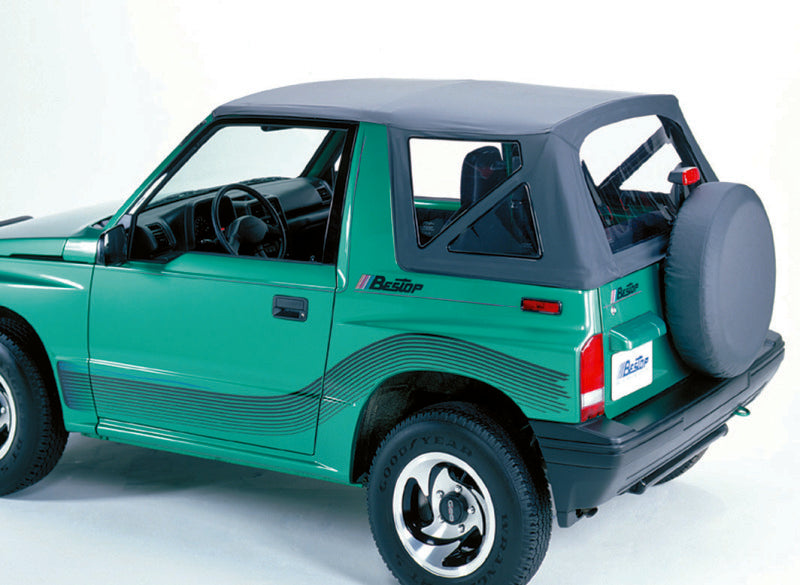 Bestop 89-94 Tracker/Sidekick Replace A-Top (Black Denim Clear Windows No Door Skins Included)