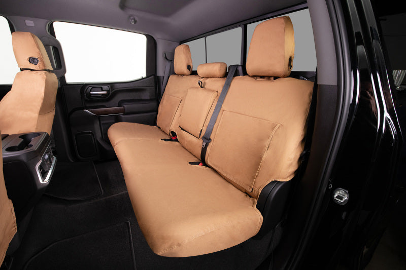 Covercraft 07-12 GMC Sierra Polycotton SeatSaver Custom Front Row Seat Covers - Tan